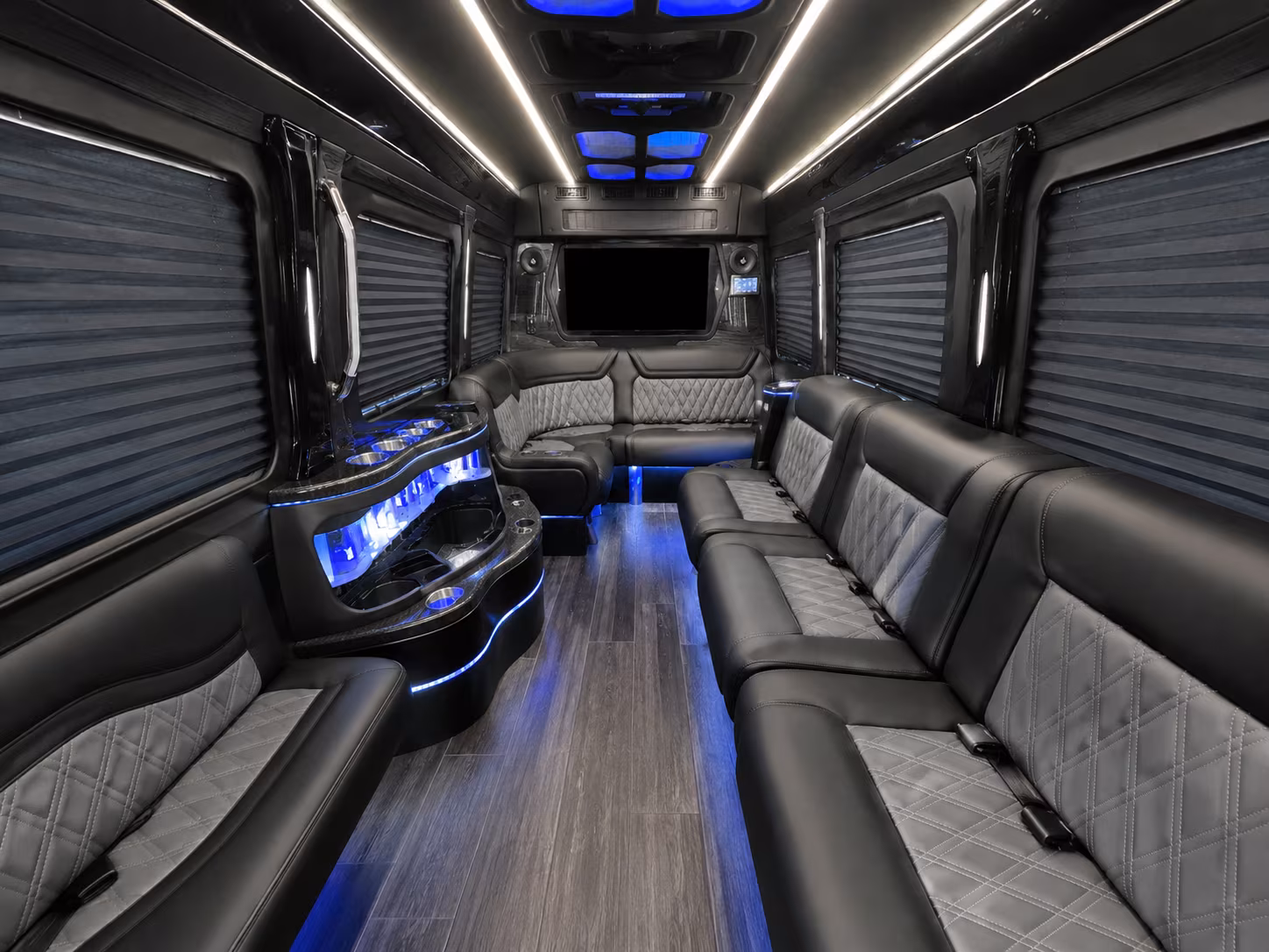 loveland 50 passenger party bus interior
